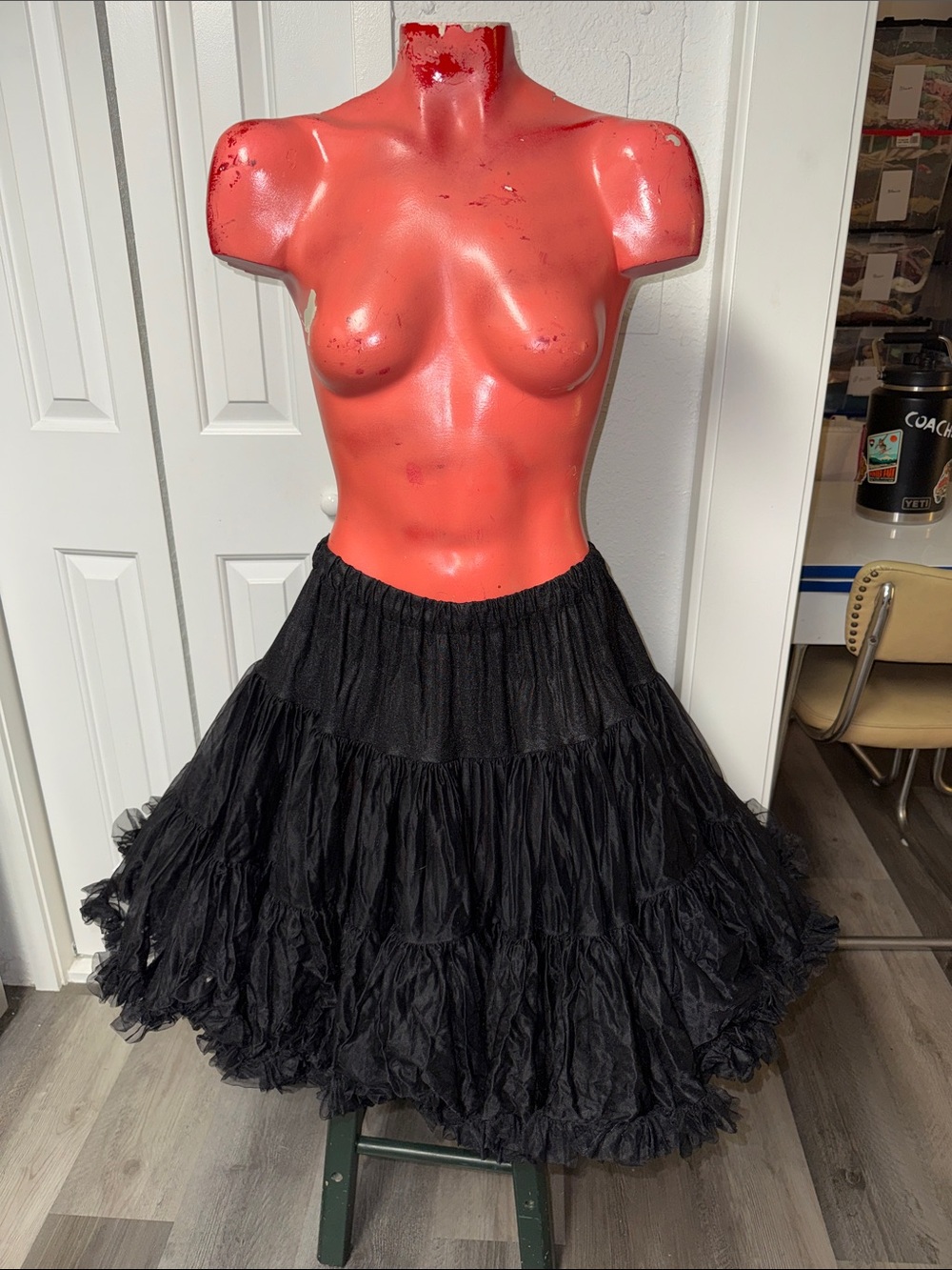 Vintage Malco Modes tiered ruffle skirt